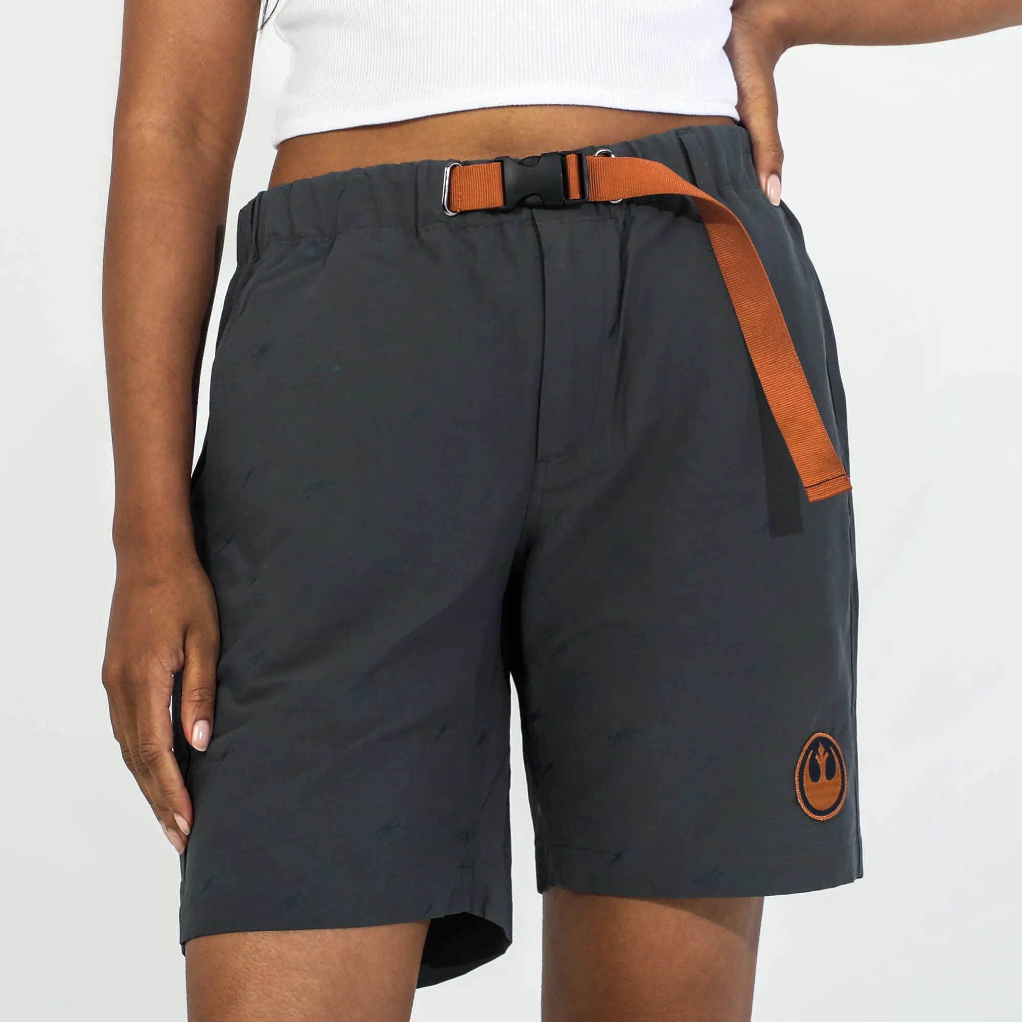 Rebel X-Wing Grey Belted Cargo Shorts