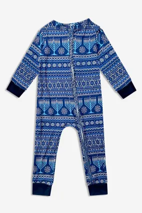 Simply Soft Footless Onesie - Hannukah Fair Isle