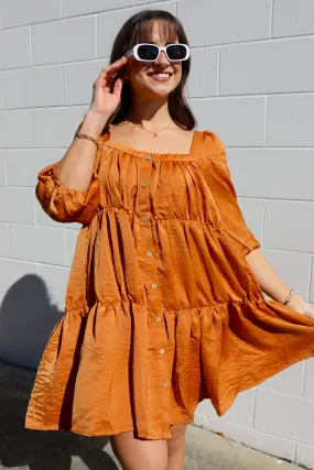 SIZE MEDIUM Sure Thing Pumpkin Dress