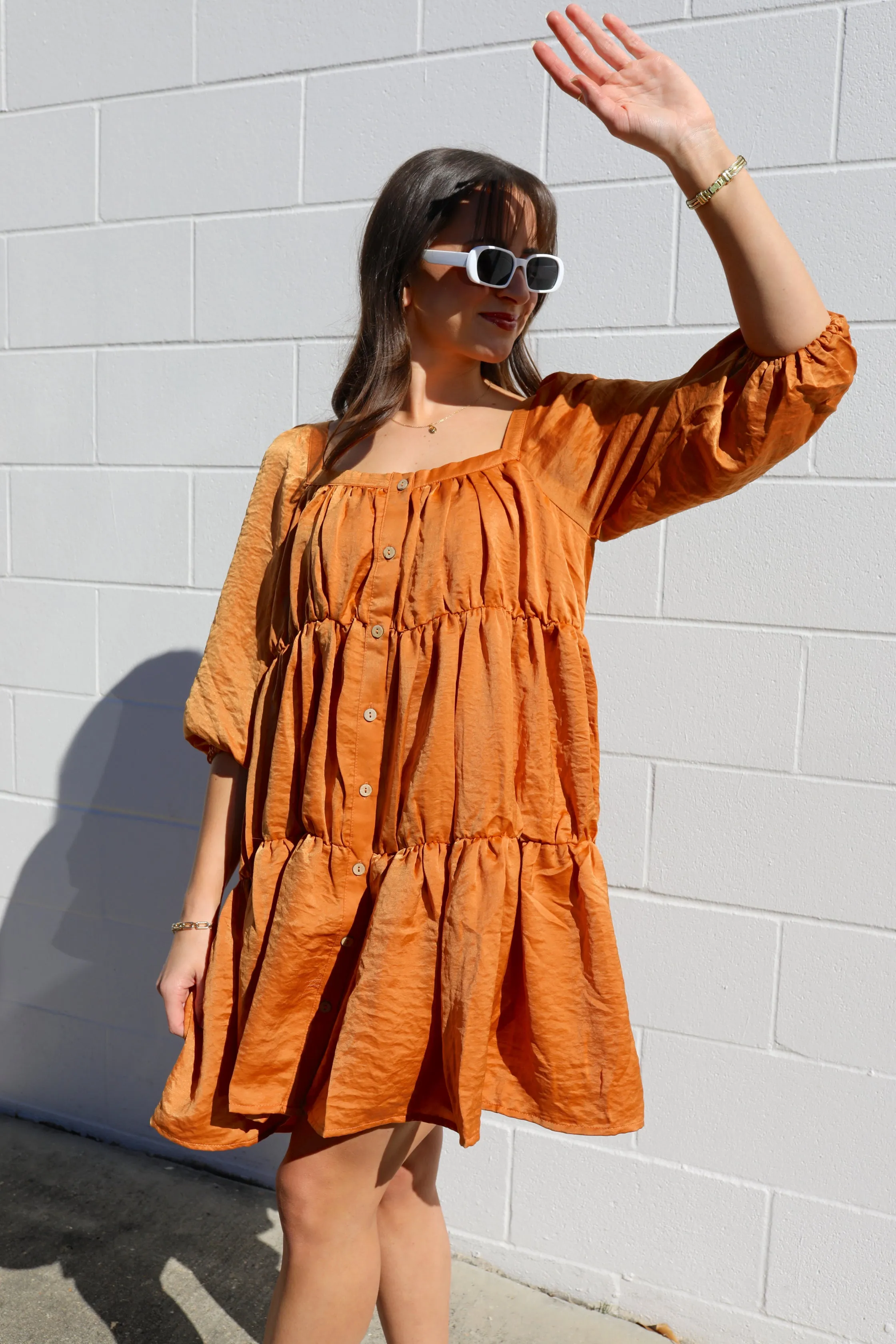 SIZE MEDIUM Sure Thing Pumpkin Dress