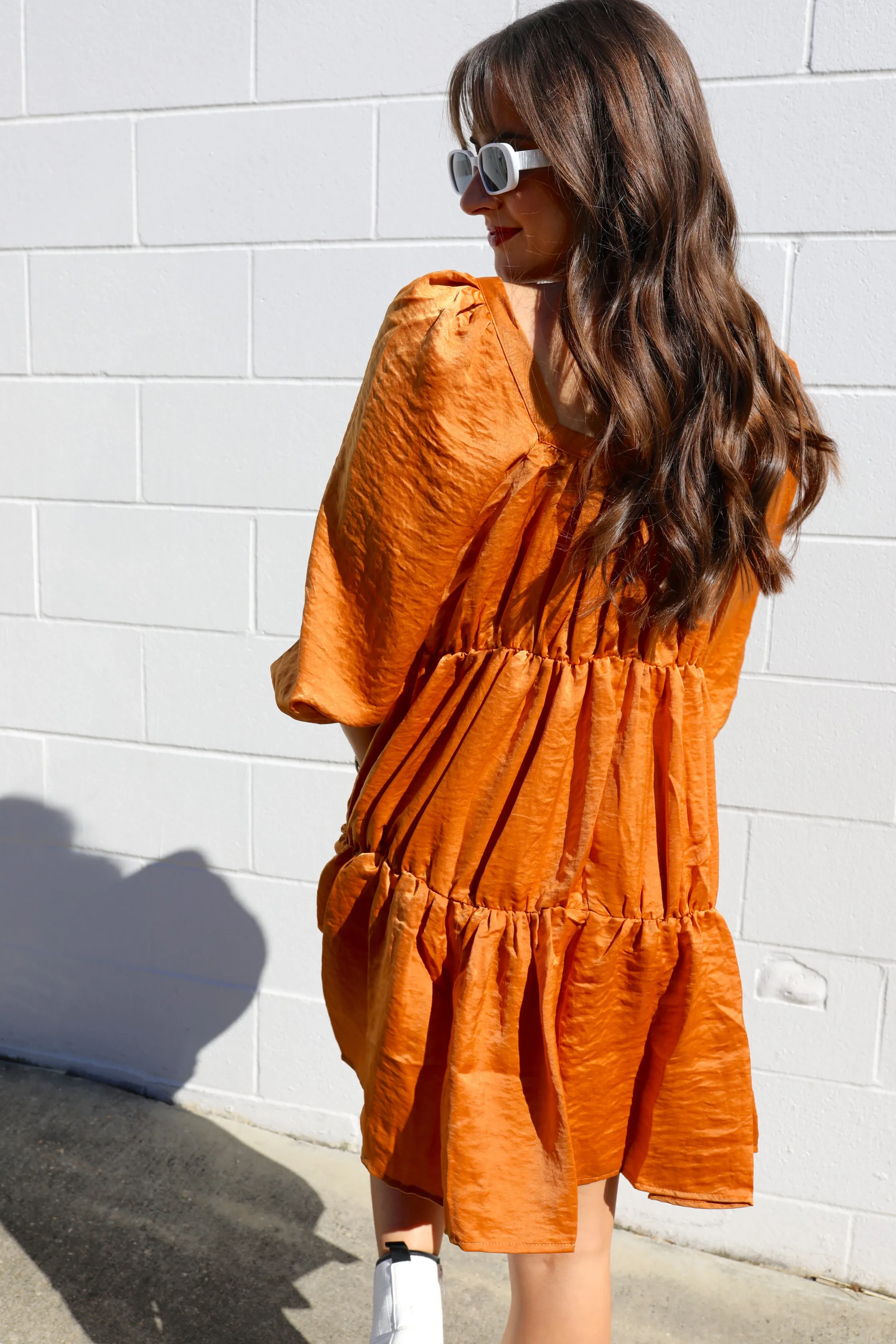 SIZE MEDIUM Sure Thing Pumpkin Dress