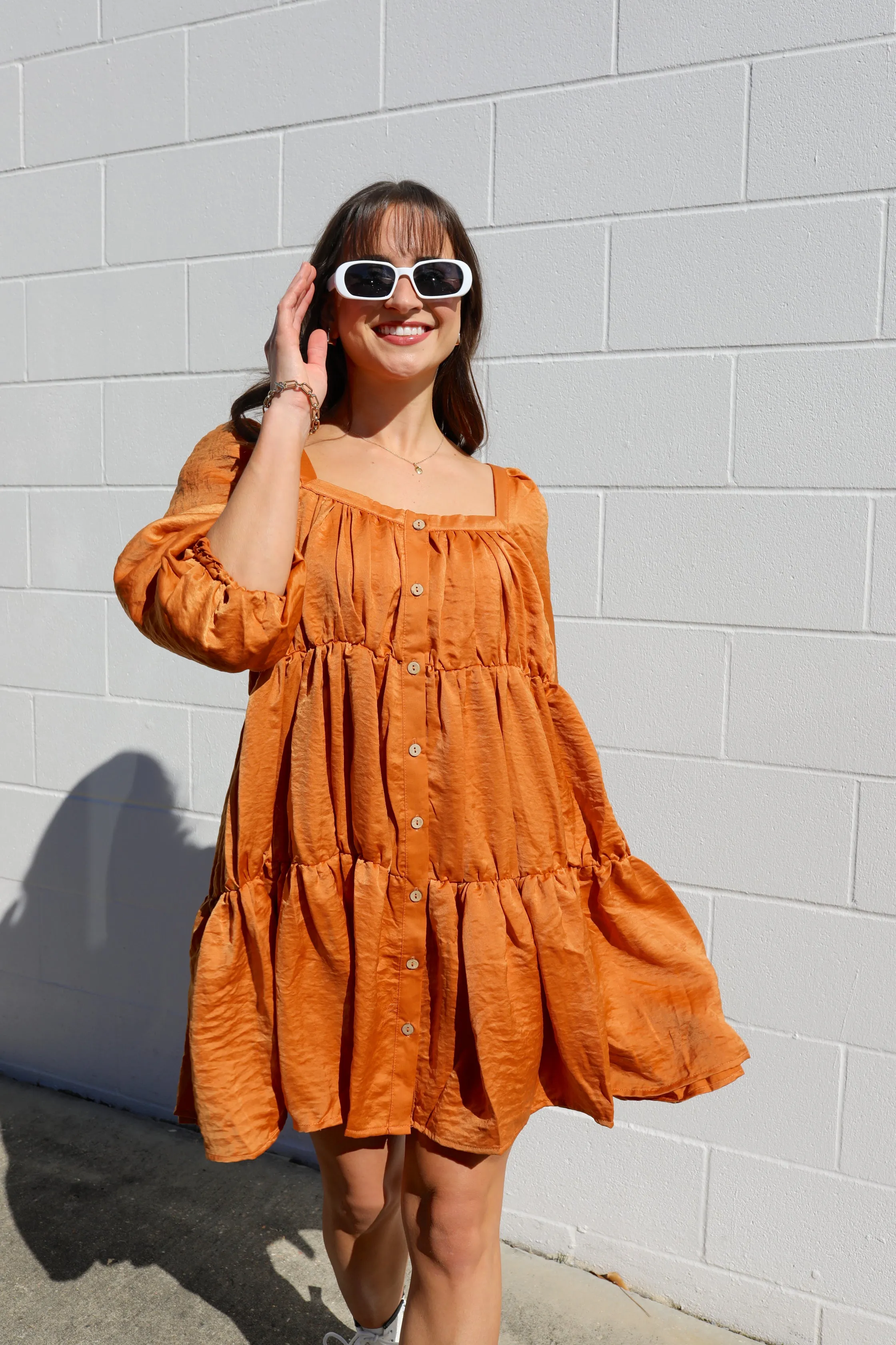 SIZE MEDIUM Sure Thing Pumpkin Dress