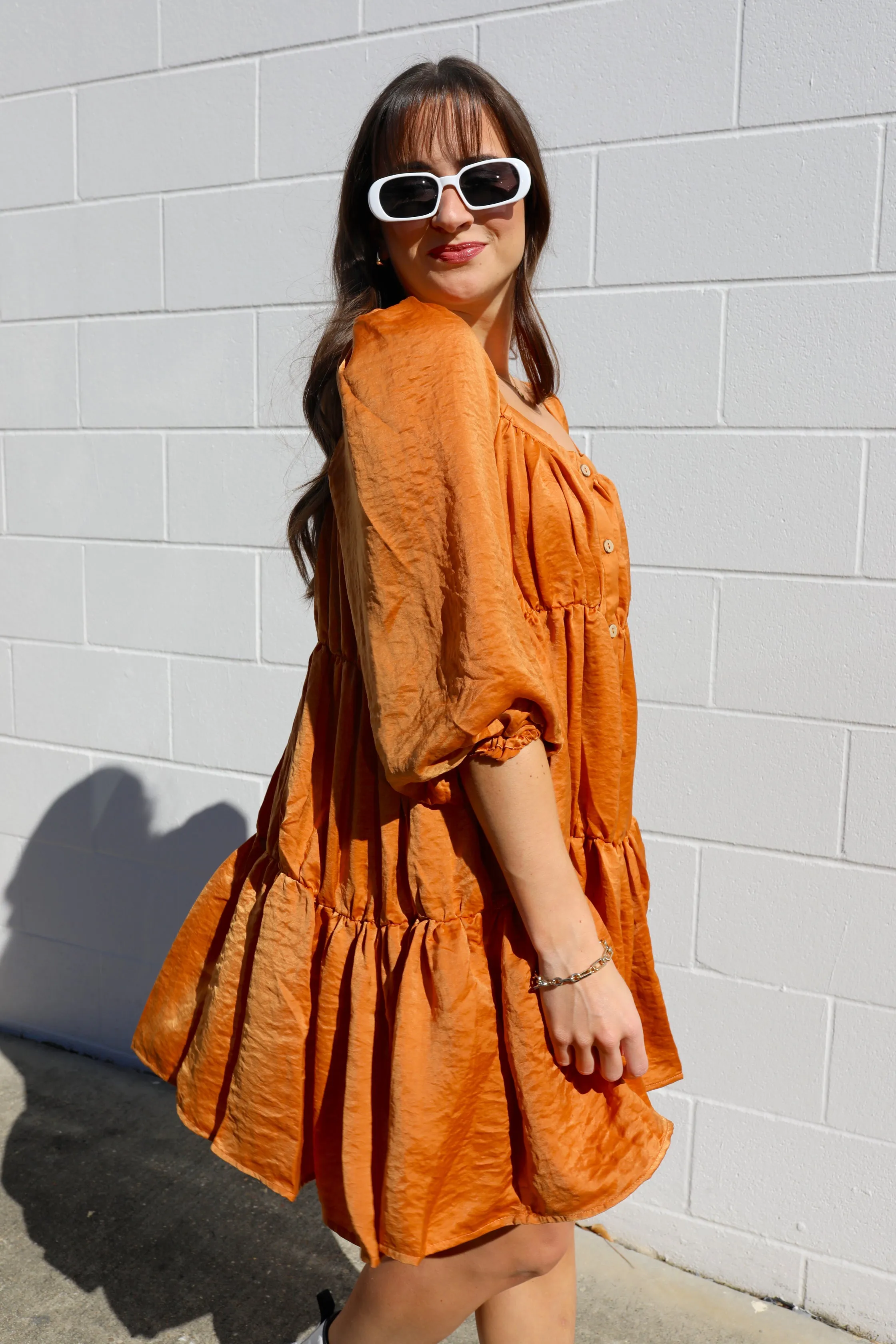 SIZE MEDIUM Sure Thing Pumpkin Dress