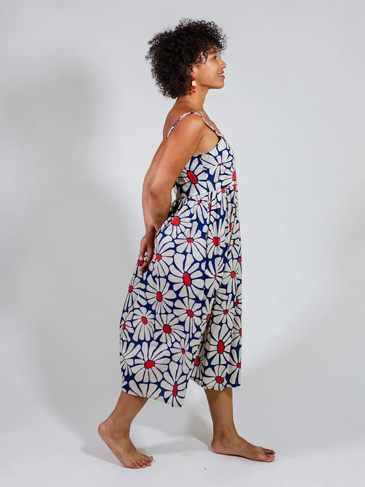 Sofia Midi Dress - Navy Floral