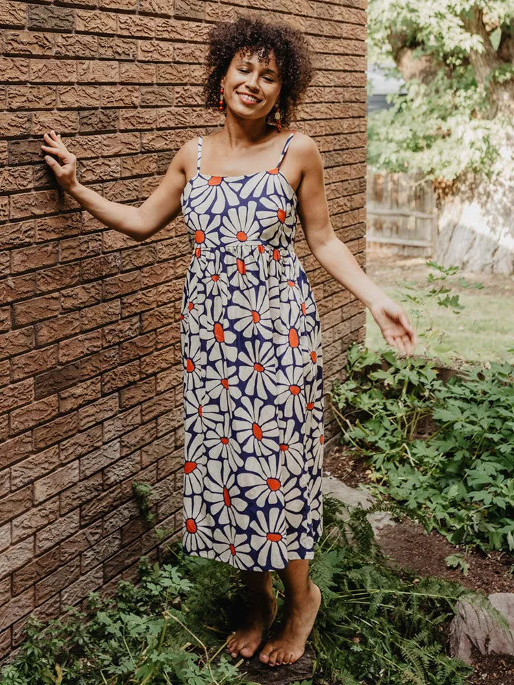 Sofia Midi Dress - Navy Floral