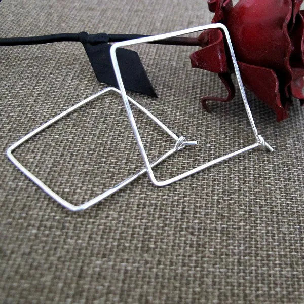 Square Hoop Earrings - Hoops for everyday wear