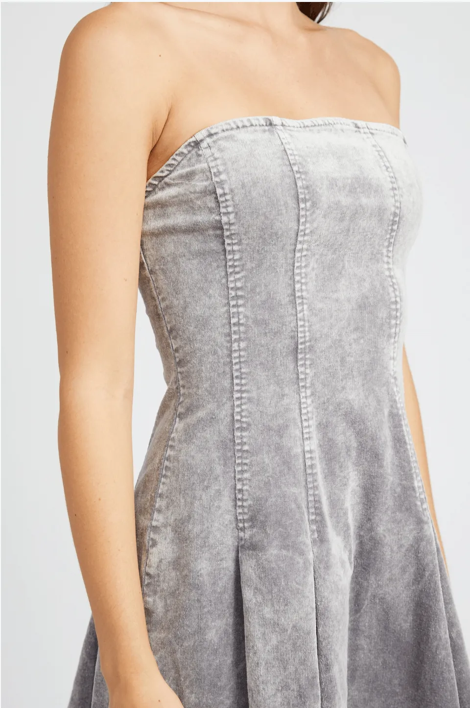 Strapless Denim Dress