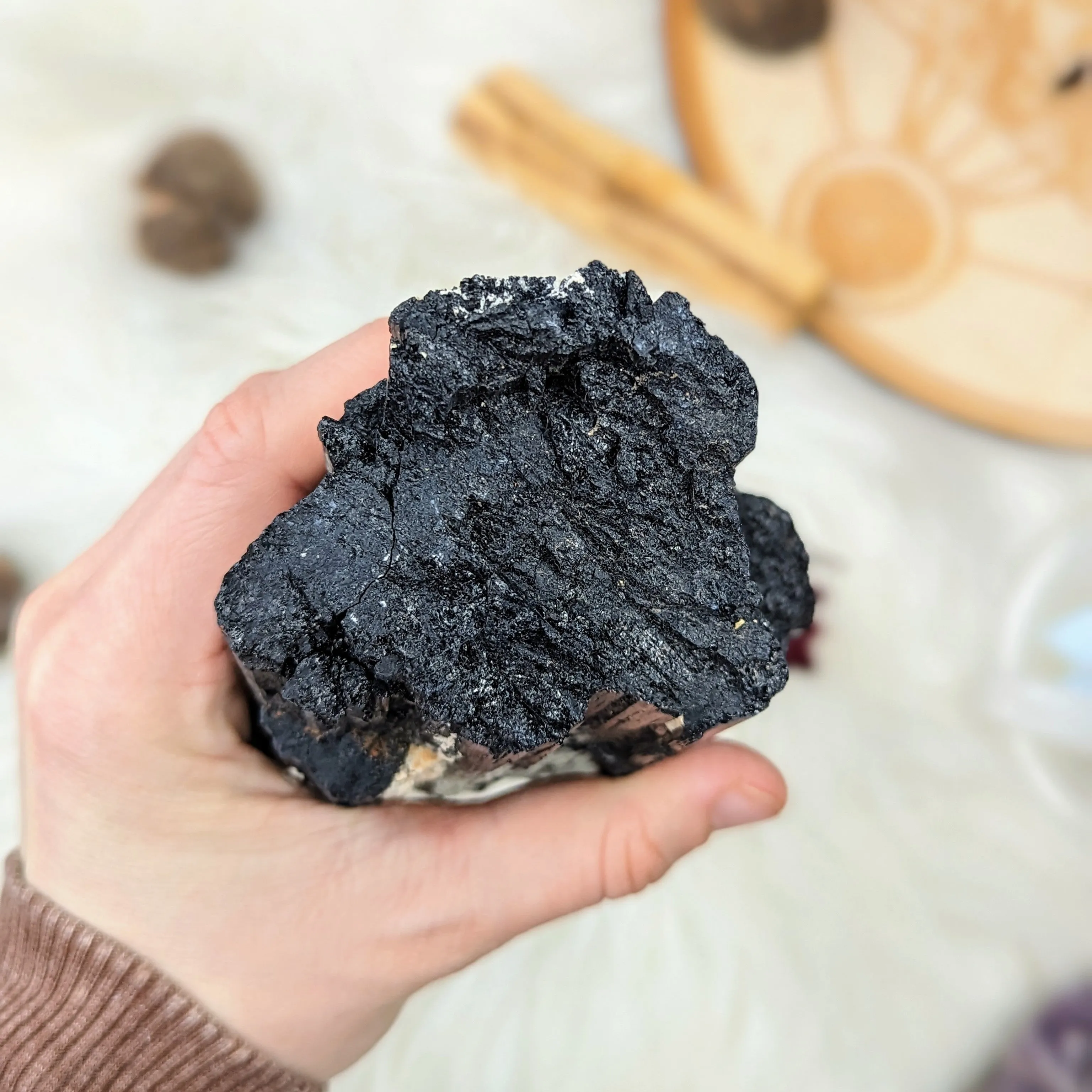 XL Black Tourmaline Display Specimen #2~ Protective and Grounding Energy